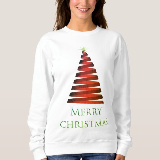 Sweatshirt T-Shirt d'arbre de Noël moderne (Devant)