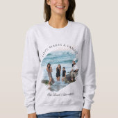 Sweatshirt T-shirt de base confortable avec impression de tex (Devant)
