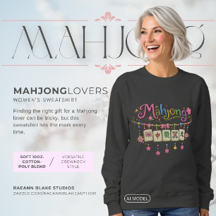 Sweatshirt T-shirt de base pour les amatrices de Mahjong