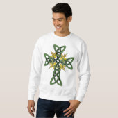 Sweatshirt T-shirt de croix celtique (Devant entier)