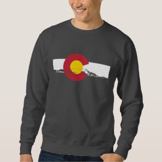 Sweatshirt T-shirt de drapeau du Colorado - montagnes