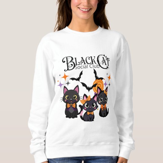 Sweatshirt T-shirt de la Black Cat Society (Devant)