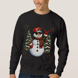 Sweatshirt T-shirt de Noël avec un bonhomme de neige cool por