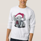Sweatshirt T-shirt de Noël éléphant bébé (Devant)
