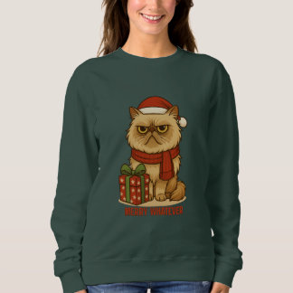 Sweatshirt T-shirt de Noël 'Joyeux Quand Même'