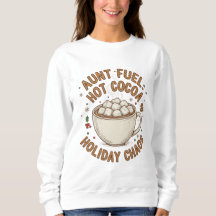 T-shirt de Noël pour Tante Fuel – Chocolat chaud e