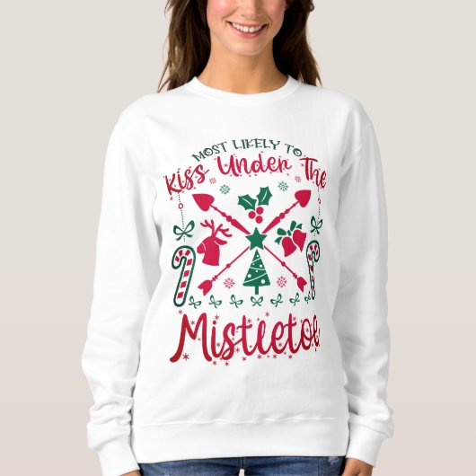 Sweatshirt T-shirt de Noël Witty pour un rassemblement festif (Devant)