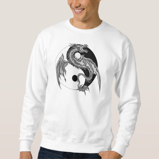 Sweatshirt T-shirt de Yin Yang de dragon (Devant)