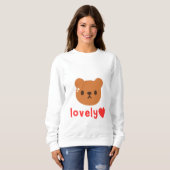 Sweatshirt T-shirt design de poitrine d'ours (Devant entier)