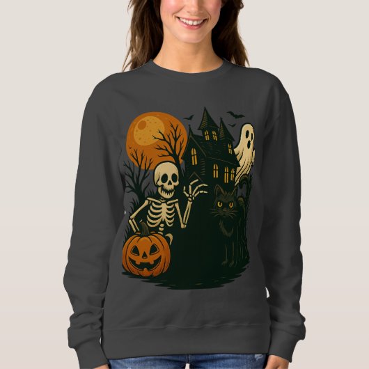 Sweatshirt T-shirt d'Halloween (Devant)