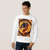 Sweatshirt "T-Shirt d'impression de dragon chinois classique (Devant entier)
