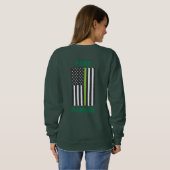 Sweatshirt T-Shirt Drapeau de garde forestier (Dos entier)