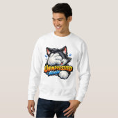 Sweatshirt T-shirt drôle de chat indifférent - Mème grincheux (Devant entier)
