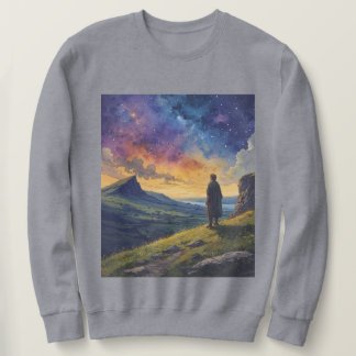 Sweatshirt T-shirt Elf Irlande Ancienne Sous le Ciel de Nuit
