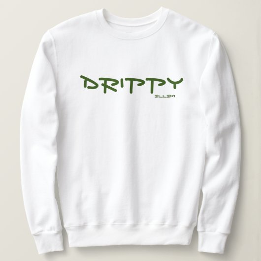 Sweatshirt T-shirt Elleki Drippy #2 (Vert) (Design devant)