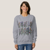 Sweatshirt T-shirt Fleur sauvage pour femmes (Devant entier)
