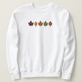 Sweatshirt T-Shirt Graphique Minimaliste de Feuilles d'Automn