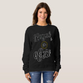 Sweatshirt T-Shirt Graphique Noir à Script Gras Fidèle Au Cœu (Devant entier)