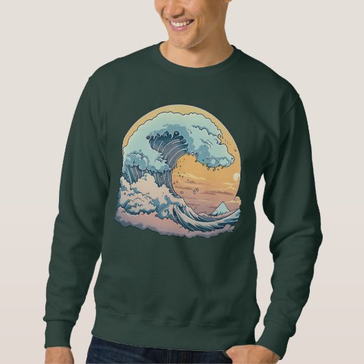 Sweatshirt T-shirt graphique Pastel Ocean Wave (Devant)