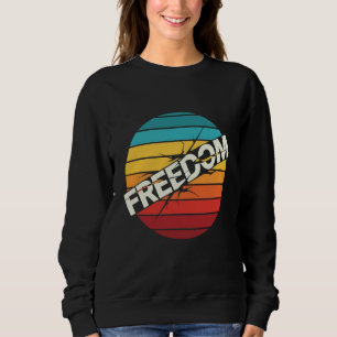 Sweatshirt T-Shirt Graphique Rétro Liberté – Typographie Vint