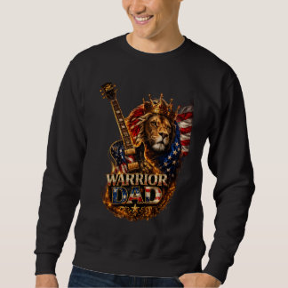 Sweatshirt T-Shirt Guerrier Papa Lion Drapeau Américain Guita