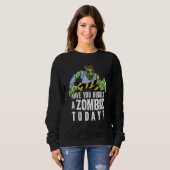 Sweatshirt T-shirt Halloween Zombie Amoureux de Zombie (Devant entier)