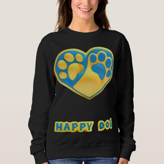 Sweatshirt T-shirt Happy Dog - Tutor Trained (Devant)