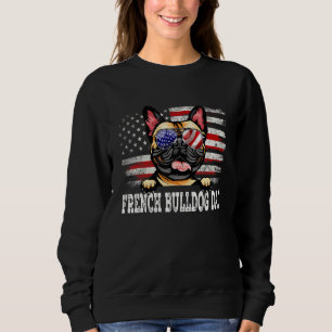 Sweatshirt T-shirt homme vintage French Bulldog Papa Drapeau 