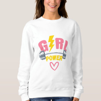 Sweatshirt T-shirt imprimé de puissance fille