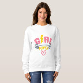 Sweatshirt T-shirt imprimé de puissance fille (Devant entier)