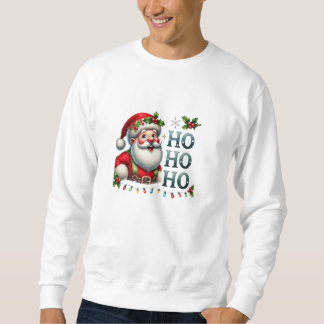 Sweatshirt T-Shirt Imprimé Père Noël de Noël