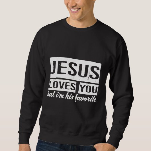 Sweatshirt T-Shirt Jésus t'aime (Devant)