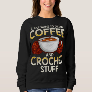 Sweatshirt T-shirt Knitter Crochet Café Et Amant