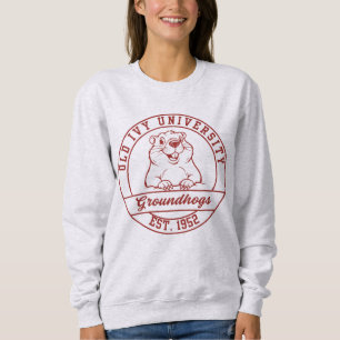 Sweatshirt T-shirt léger Maroon Groundhogs - Femme