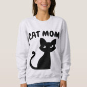Sweatshirt T-shirt maman chat (Devant)