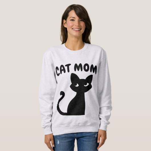 Sweatshirt T-shirt maman chat (Devant entier)
