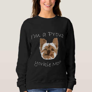 Sweatshirt T-shirt Maman Yorkie Fière Maman Terrier Yorkshire