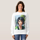 Sweatshirt T-shirt manches longues usure décontractée pour le (Devant entier)