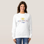 Sweatshirt T-shirt Michigan Rainbow Text (Devant entier)
