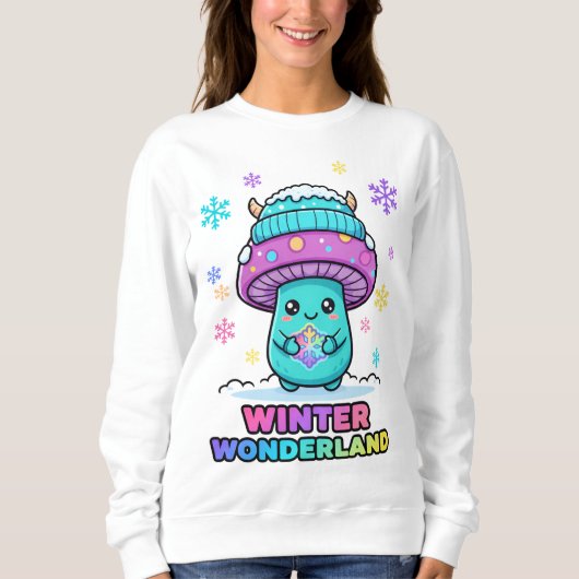 Sweatshirt T-shirt Monstre Flocon de Neige (Devant)