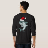Sweatshirt T-shirt Noël des requins de Père Noël (Dos entier)