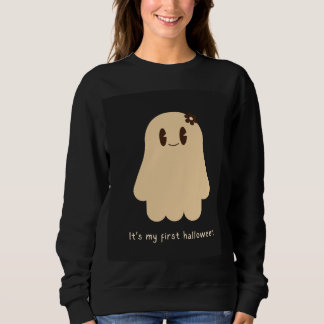 Sweatshirt T-shirt noir à manches longues pour femme (modèle