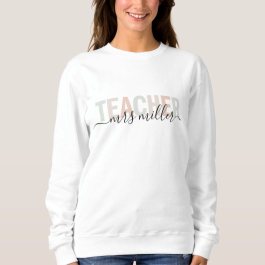 Sweatshirt T-Shirt Nom de Scénario Enseignant et Couleurs Pas (Devant)