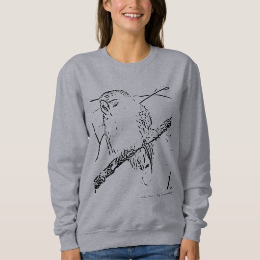 Sweatshirt T-shirt Owl, Owl (Devant)