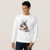 Sweatshirt T-shirt portrait berger allemand (Devant entier)