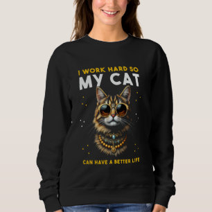 Sweatshirt T-shirt pour amateur de chat drôle I Vêtements pou