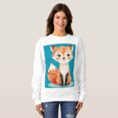 Sweatshirt T-Shirt Renard Mignon (Devant entier)