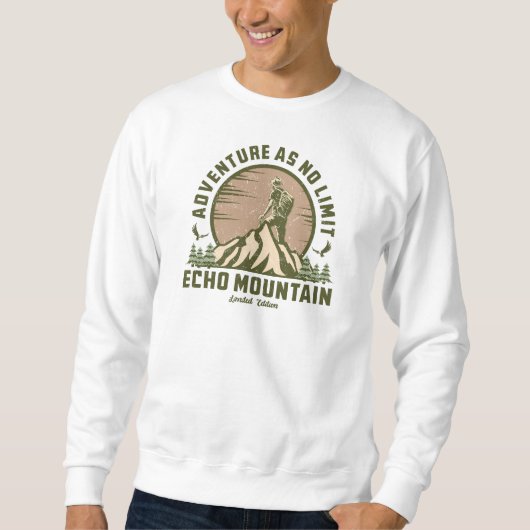 Sweatshirt T-Shirt Retro Echo Mountain Hike Sunset (Devant)