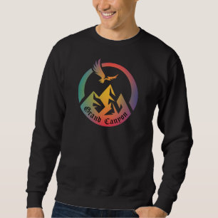 Sweatshirt T-Shirt Retro Grand Canyon Randonnée Sunset