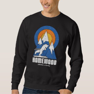 Sweatshirt T-shirt Retro Homewood Mountain Ski White Fox